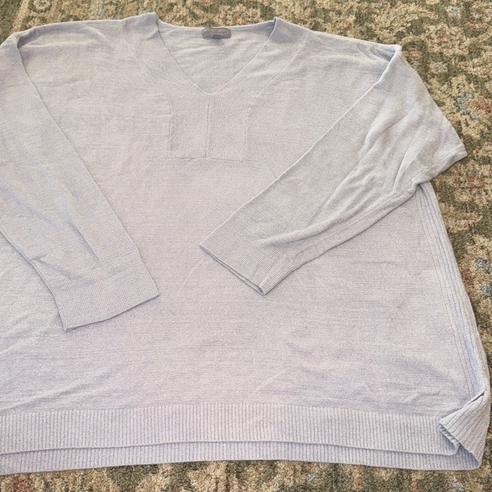 Barefoot dreams cozy chic ultra lite Vneck pull over 3X almond oversized look